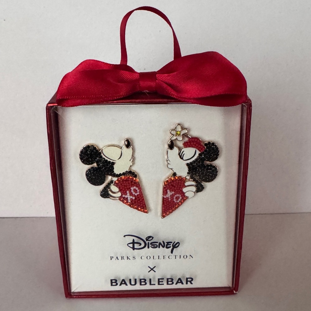 New Disney Parks Collection Baublebar Mickey & Minnie XO Earrings